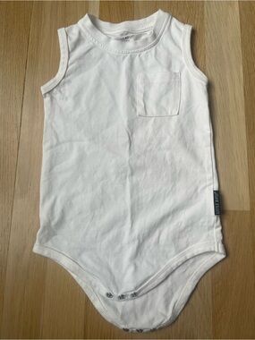 Little Bipsy White Sleeveless One-Piece Bodysuit